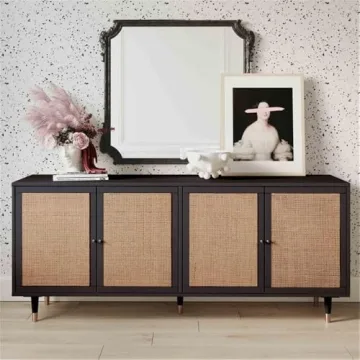 TOV Furniture Sierra 31" H Storage Sideboard in Noir