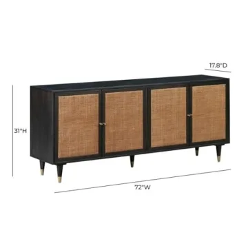 TOV Furniture Sierra 31" H Storage Sideboard in Noir