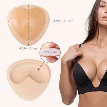BALIWELL Silicone Bra Inserts - Reusable Breast Enhancers