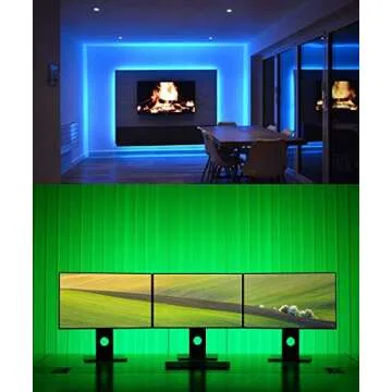Kwanan LED Strip Lights, 5050 RGB Color Changing Flexible Rope Lights Kit with 44 Keys Remote Controller (RGB)