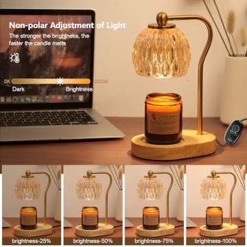 Fozanski Vintage Candle Warmer Lamp with Dimmer and Timer