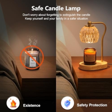 Fozanski Vintage Candle Warmer Lamp with Dimmer and Timer