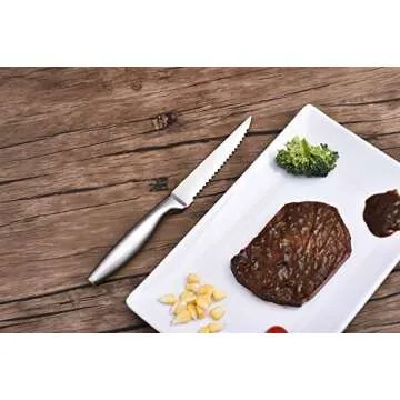 High-Quality Stainless Steel Knife Set with Sharpening