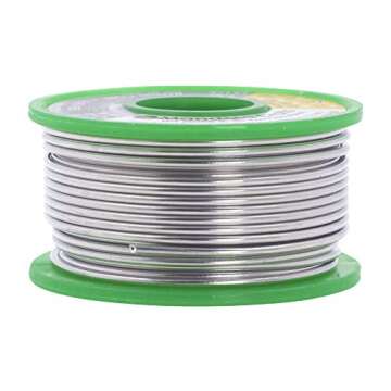 Mandala Crafts Lead Free Solder Wire with Solder Flux - 100g 1.5mm Rosin Core Solder for Electronics - Ag0.3 Cu0.7 Sn99 SAC Tin Soldering Wire for Stained Glass Electrical PCB