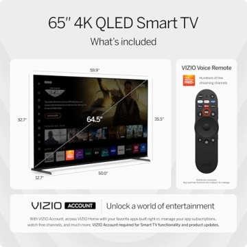 VIZIO Quantum Pro 65" 4K QLED Smart TV 120Hz Features