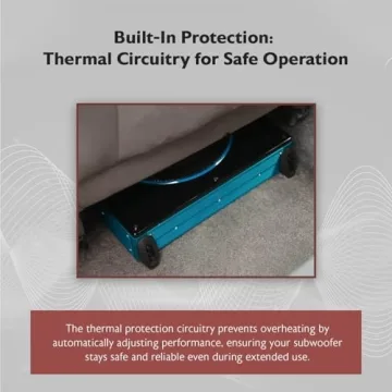 Rockville RW10CA 800 Watt Slim Active Car Subwoofer