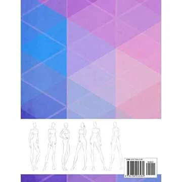 Fashion Sketchbook Figure Template: 430 Large Female Figure Template for Easily Sketching Your Fashi...