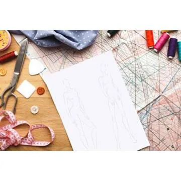 Fashion Sketchbook Figure Template: 430 Large Female Figure Template for Easily Sketching Your Fashion Design Styles and Building Your Portfolio