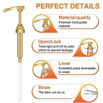 VOISEN 12 Pack Coffee Syrup Pumps for Home and Bar