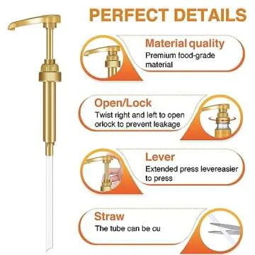 VOISEN 12 Pack Coffee Syrup Pumps for Home and Bar