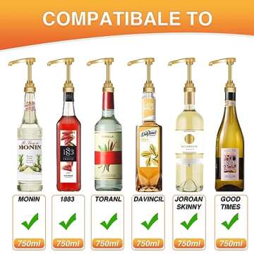 VOISEN 12 Pack Coffee Syrup Pumps for Home and Bar