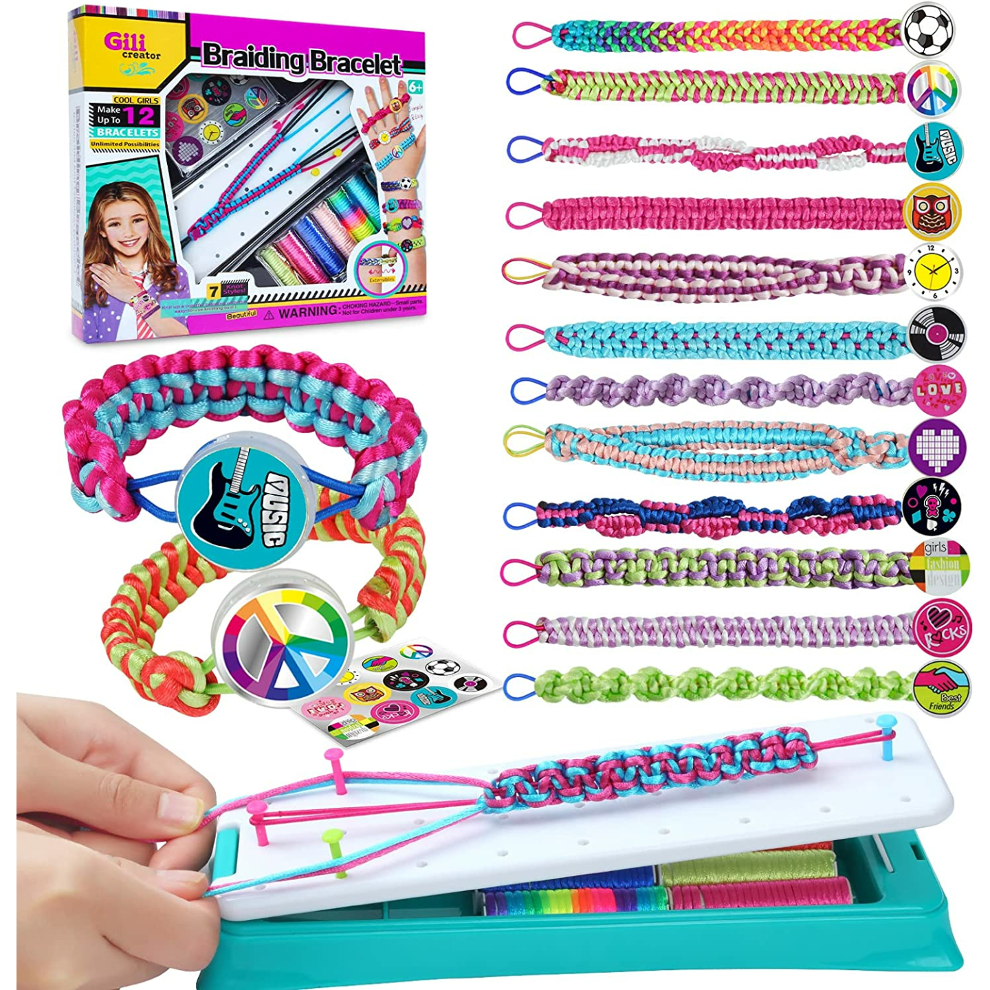 GILI DIY Friendship Bracelet Making Kit for Kids