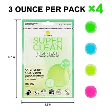 FiveJoy Car Cleaning Gel Eco-Friendly 4-Pack