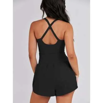 Stylish Caracilia Womens Workout Romper for Comfort & Versatility