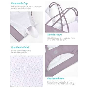 RUNNING GIRL Sports Bra for Women - Stylish Supportive Workout Bra