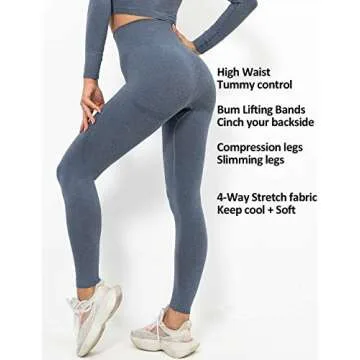 MANIFIQUE Women's High Waisted Yoga Pants 7/8 Length Leggings with Pockets