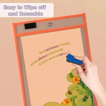 Ufmarine Dry Erase Pockets - Reusable Educational Sleeves