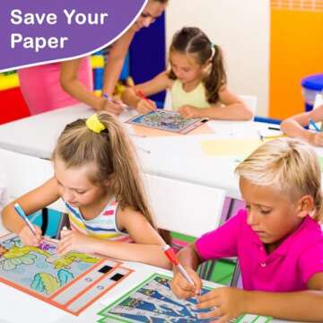 Ufmarine Dry Erase Pockets - Reusable Educational Sleeves