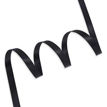 Humphrey's Craft 3/8 Inch Black Double Faced Satin Ribbon - 50 Yards Variety of Color for Crafts Gif...