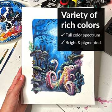 Premium Acrylic Craft Paint Set - 20 Colors For Creative Art Projects