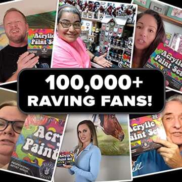 Premium Acrylic Craft Paint Set - 20 Colors For Creative Art Projects