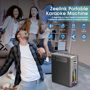 Powerful Karaoke Machine with Dual Microphones for All