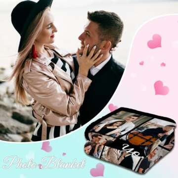 Cara Nonna Custom Blanket with Photo Personalized Blankets and Throws Picture Blanket for Christmas ...