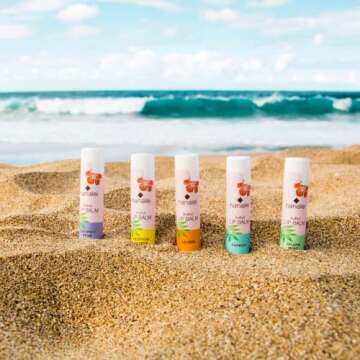 Hanalei Lip Balm and Moisturizer - Natural Kukui Oil and Beeswax Lip Moisturizer to Hydrate and Replenish Dry, Chapped Lips - Made in USA - Vanilla