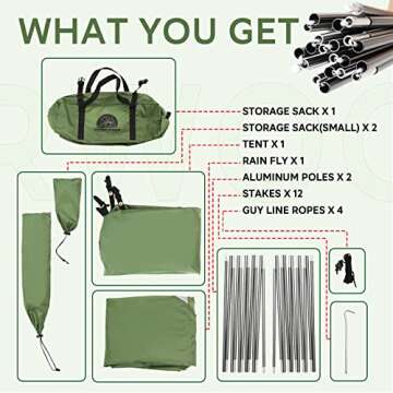 1-Person Backpacking Tent for 4-Season - Winter Waterproof Tent for One Person, Lightweight Camping Tent for Backpacking, Easy Set Up Cold Weather Tent by Underwood Aggregator