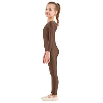 speerise Girls Unitards Gymnastics Long Sleeves Full Body Toddler Ballet Leotards for Kids Costumes