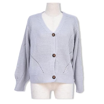 Angashion Women's Cozy White X-Large Casual Sweater - Perfect for Everyday Wear