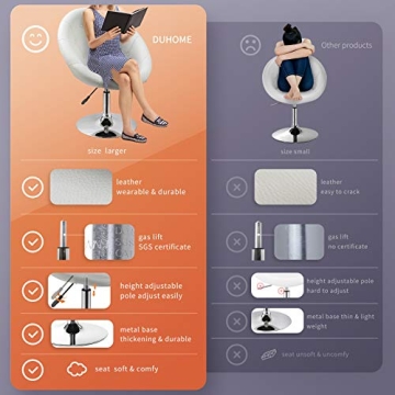 Luxury Adjustable Swivel Vanity Office Accent Chair