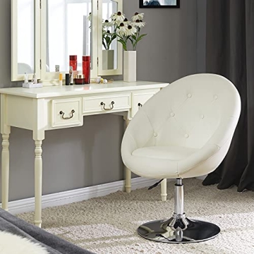 Luxury Adjustable Swivel Vanity Office Accent Chair