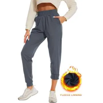 HOdo Womens Tall Fleece Joggers with Pockets