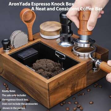 Espresso Knock Box Tamping Station: Stylish 8-in-1 Organizer for Coffee Lovers