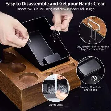 Espresso Knock Box Tamping Station for 51-54mm Accessories