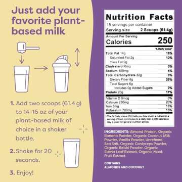 FlavCity Vegan Protein Smoothie - Vanilla 20g Protein Shake