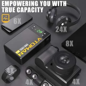 VTOMAN X1 Jump Starter with Air Compressor, 2500A Car Battery Jumper Starter (Up to 8.5L Gas/6L Diesel Engine) with 150PSI Auto Tire Inflator, 12V Portable Booster Pack, Lithium Jump Box Charger-Black