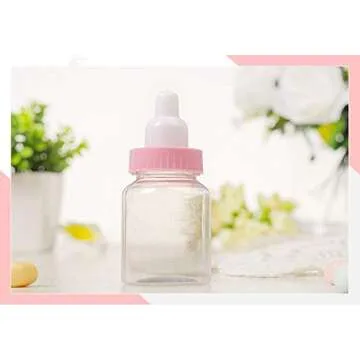Charming Pink Baby Bottle Shower Favors - Pack of 24