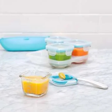 OXO Tot Glass Baby Blocks for Safe Food Storage