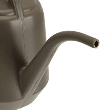 Fasmov Plastic Watering Can, 1-Gallon, Deep Gray