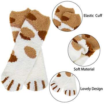 6 Pairs Women's Cozy Fluffy Socks - Warm Winter Essentials
