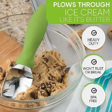 Spring Chef Heavy Duty Ice Cream Scoop for Effortless Serving