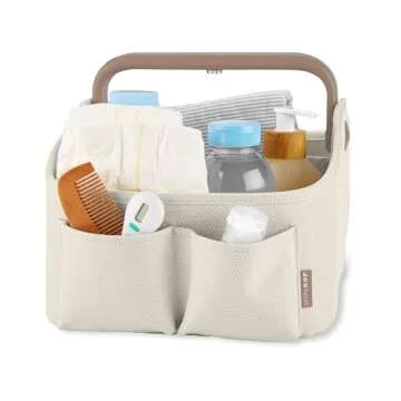 Skip Hop Diaper Caddy Organizer with Touch Sensor Night Light Nursery Style Oat