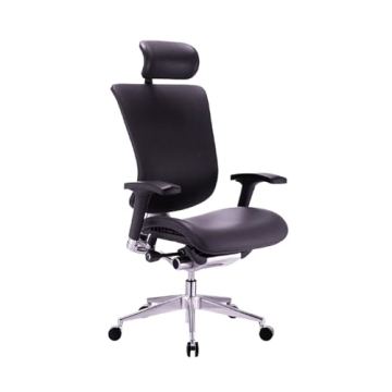 GM Seating Dreem Ergonomic Genuine Leather Office Chair for Ultimate Comfort