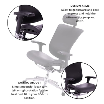GM Seating Dreem Ergonomic Leather Office Chair for Comfort