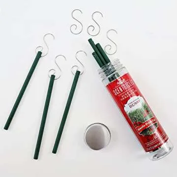 Scentsicles Christmas Berry Scented Christmas Ornaments with Hooks - 1 Bottle (6 Sticks Total)
