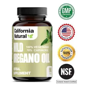 Wild Oregano Oil Vegetarian Soft Capsules - California Natural - Immune System & Digestive Support -...