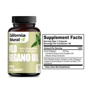 Wild Oregano Oil Vegetarian Capsules for Immune Support