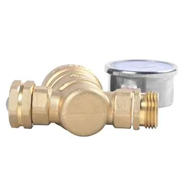 AECOJOY Water Pressure Regulator Brass Lead Free, NH Thread for RV, Adjustable Plumbing with 160 PSI Guage